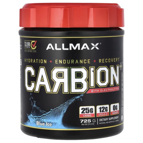 ALLMAX, CARBION+, с электролитами, вкус голубой лед, 725 г (25,6 унции)